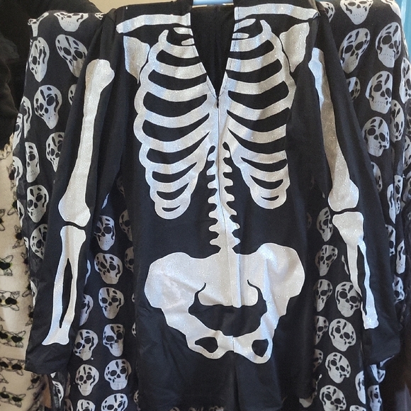 Spirit Skeleton Romper Costume - Black and White - Picture 2 of 9
